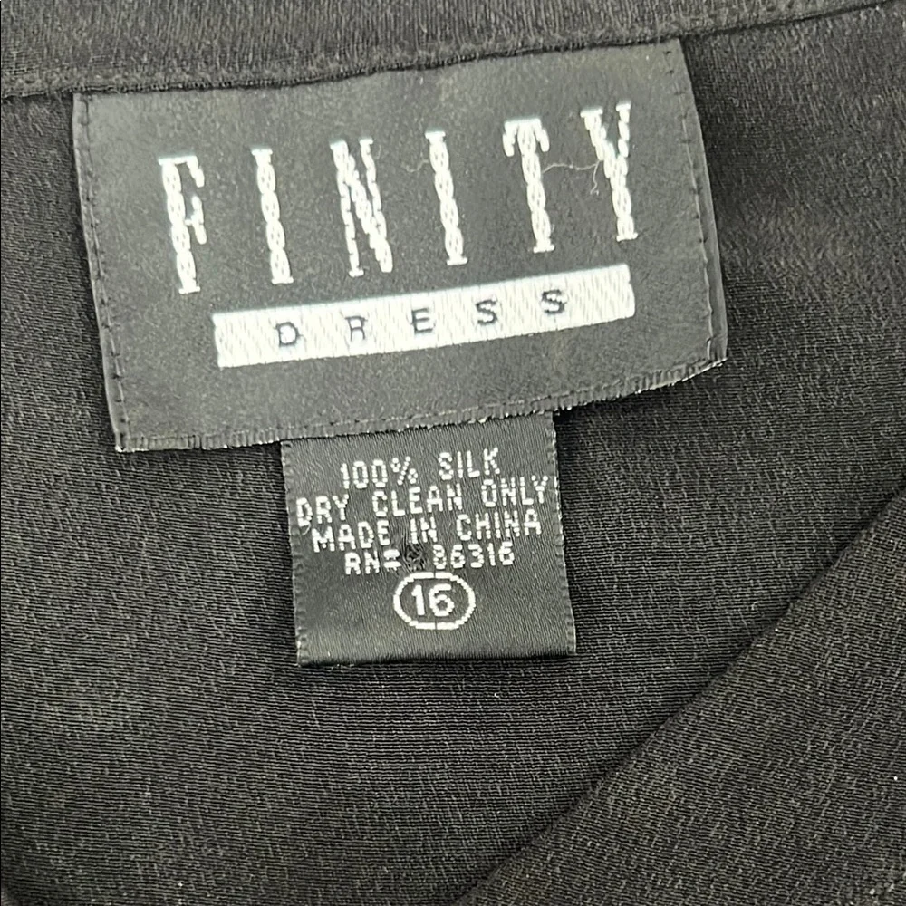 Finity Black Button-Up Silk Shirt - Picture 4 of 4
